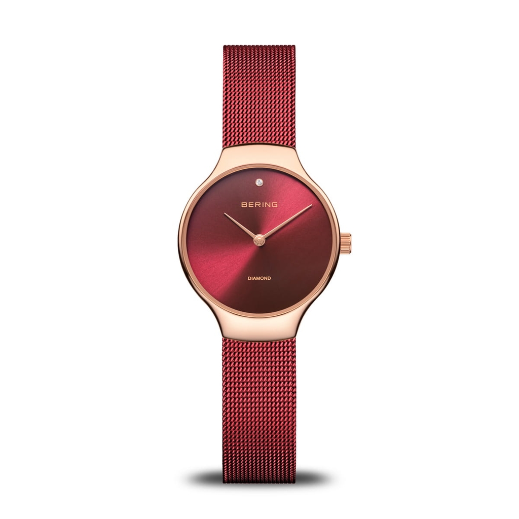 Montre acier inoxydable 2 tons (rouge et rose) - 13326-CHARITY - Bering