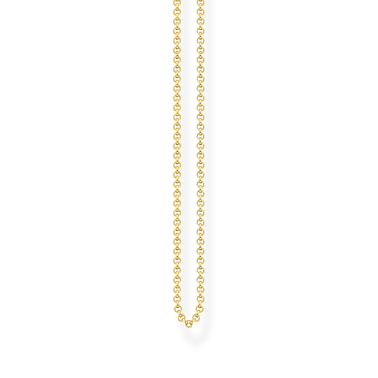 Chaîne argent finition or jaune 18 carats