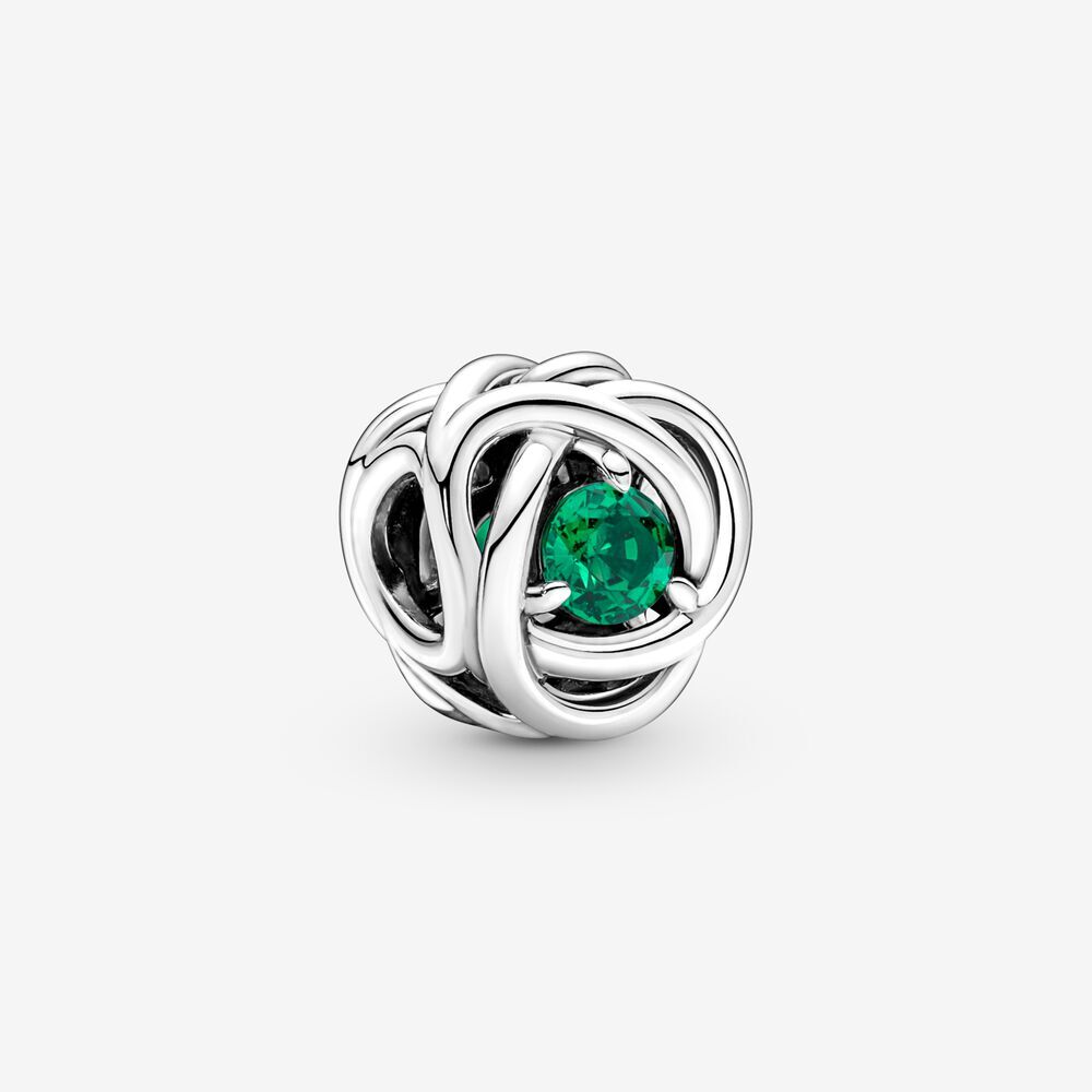 Bille cercle d'éternité vert, argent, cristal vert - 790065C08 - Pandora