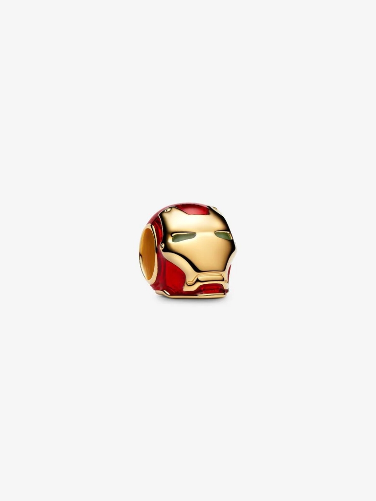 Bille Marvel, casque d'Iron Man, métal doré, émail rouge et turquoise - 764213C01 - Pandora