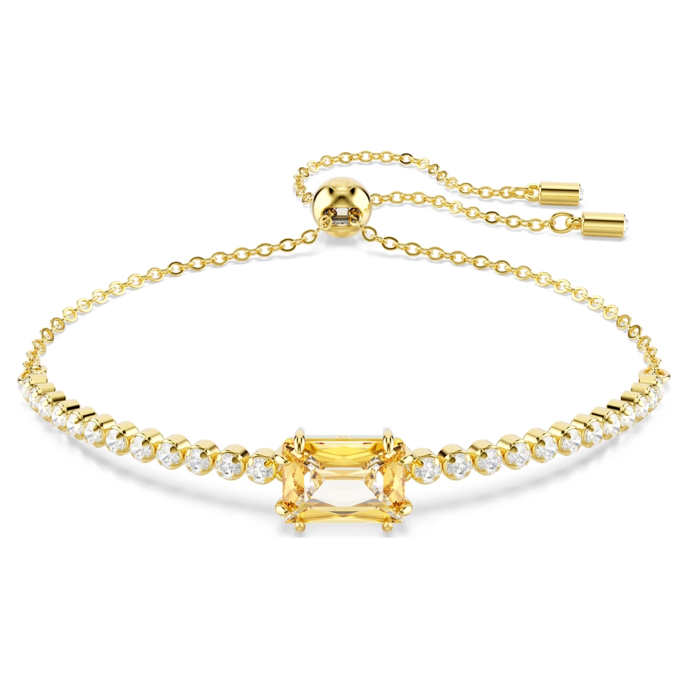 Bracelet métal doré, cristaux blancs et jaune - 5730699 - Swarovski