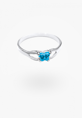 Bague or blanc, decembre, zircon Bague or blanc, decembre, zircon