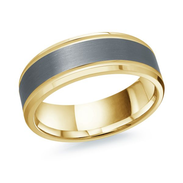 Jonc or jaune 14 carats, tantalum, 7 millimètres