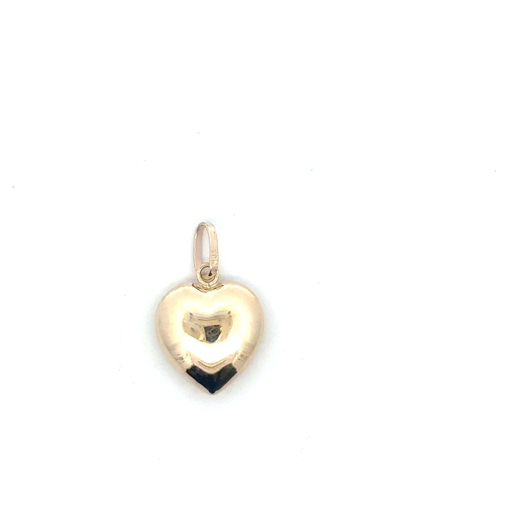 Pendentif coeur bombé, or jaune 10 carats - 601-12J - Exclusivités