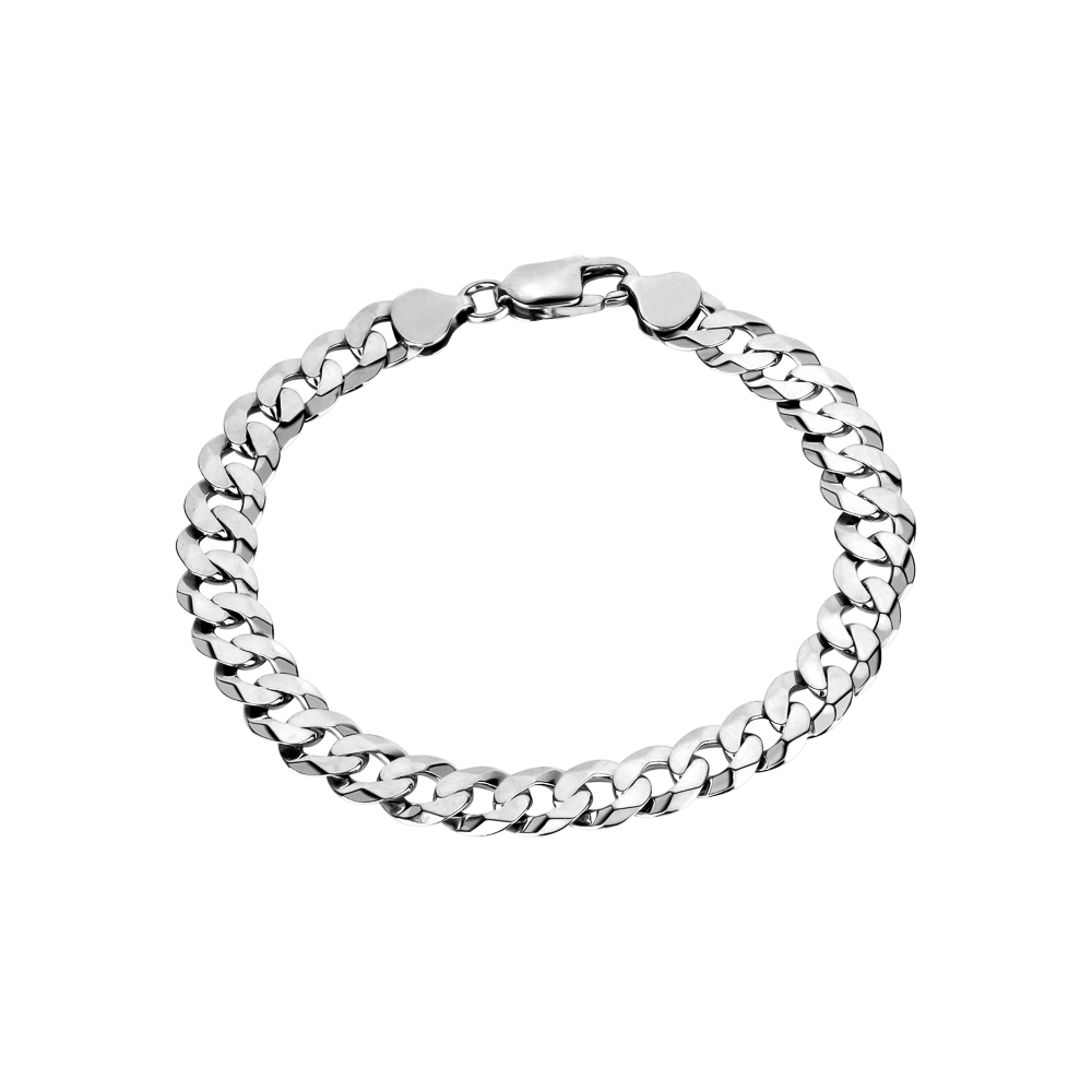 Bracelet gourmette en argent pour homme