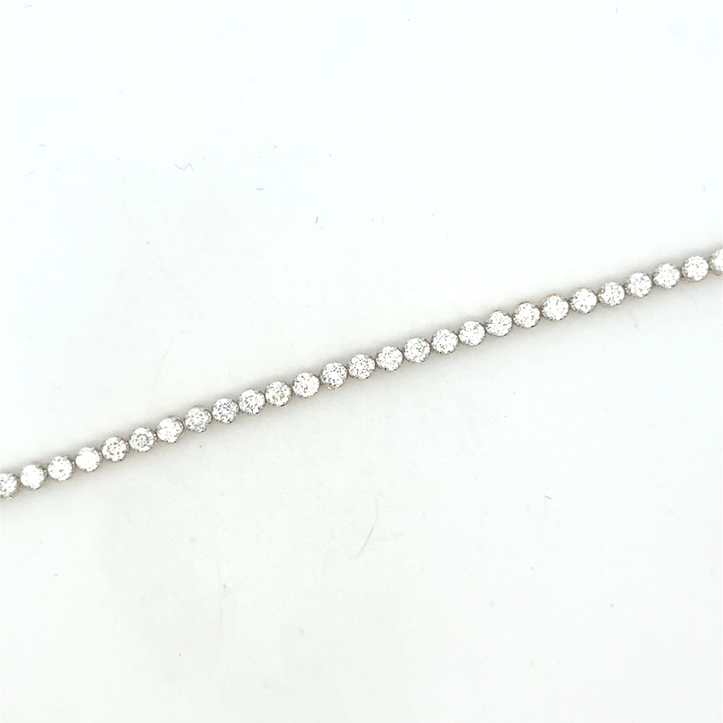 Bracelet tennis or jaune 10 carats, 300 points de diamant de laboratoire total, VS/EF, certificat