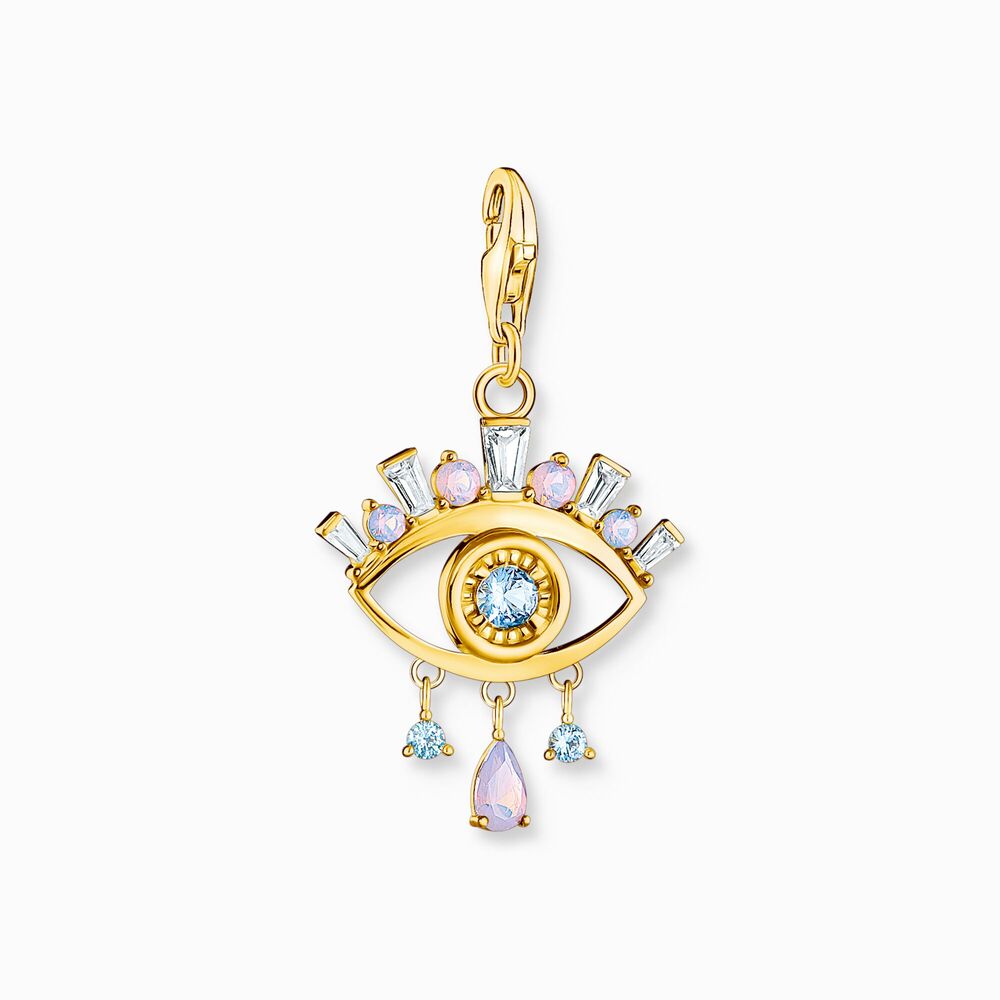 Charm œil, argent doré, pierres multicolores - 1926-971-7 - Thomas Sabo