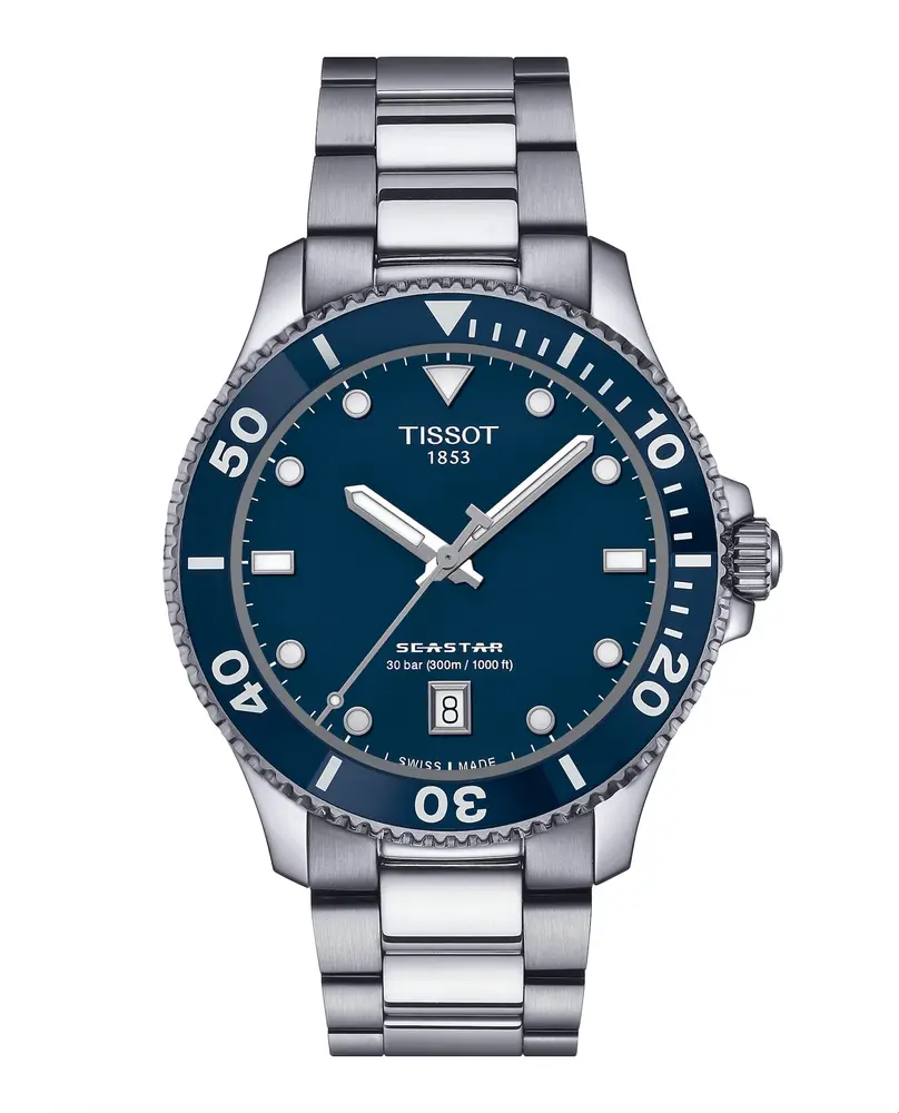 Montre acier 2 tons (blanc/bleu), fond bleu - T120.410.11.041.00 - Tissot