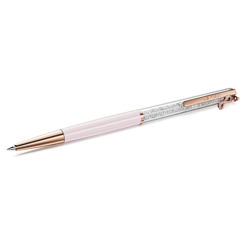 Stylo Crystalline, métal rosé, cristaux incolores - 5728731 - Swarovski