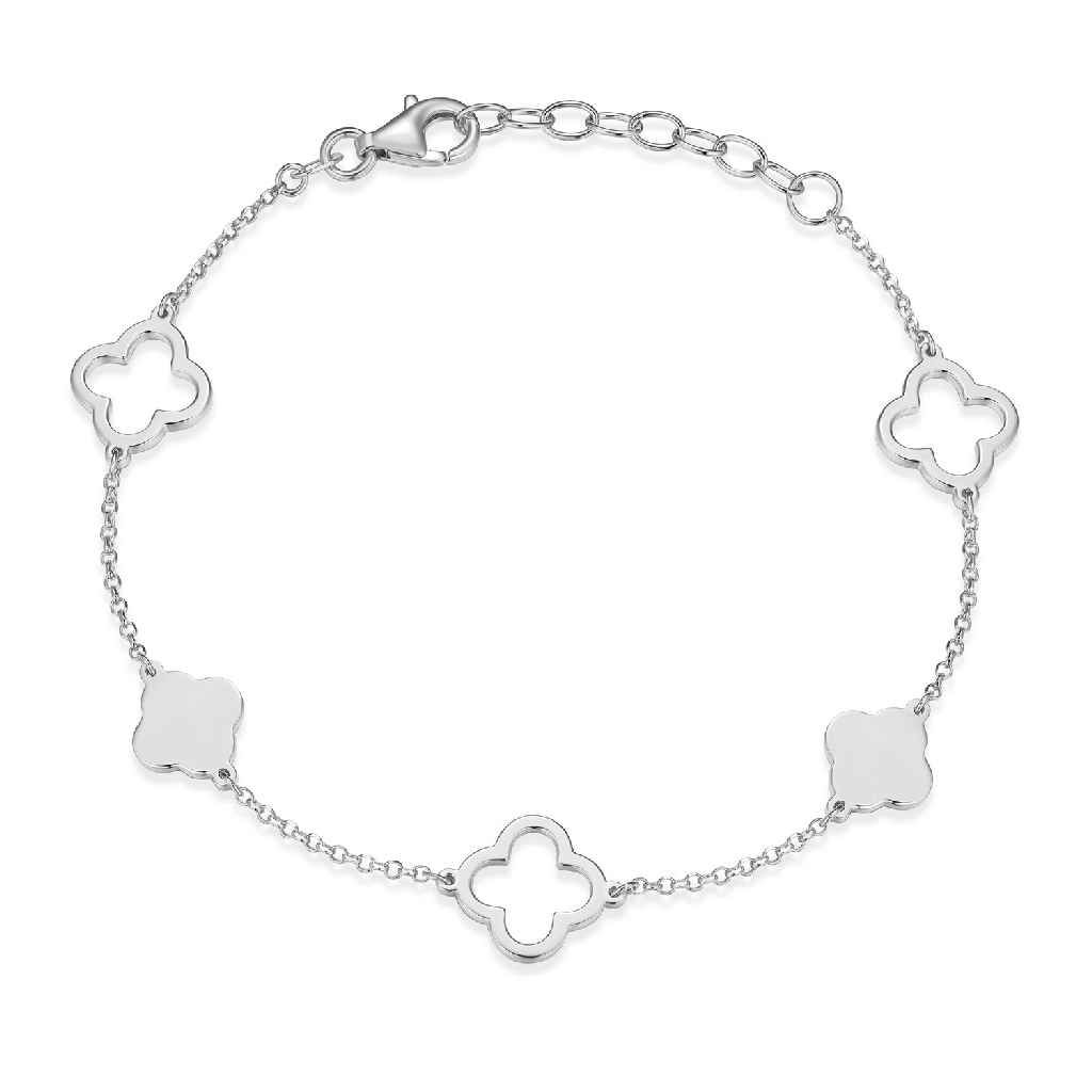 Bracelet de style Van Cleef, argent - R1ADSRA04Q - Reign By Paj