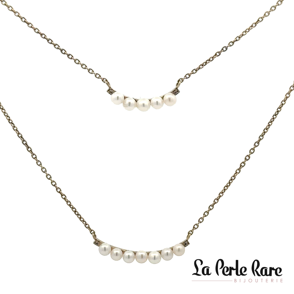 Collier en argent doré perles eau douce - NF57342W218 - Nishi Pearls