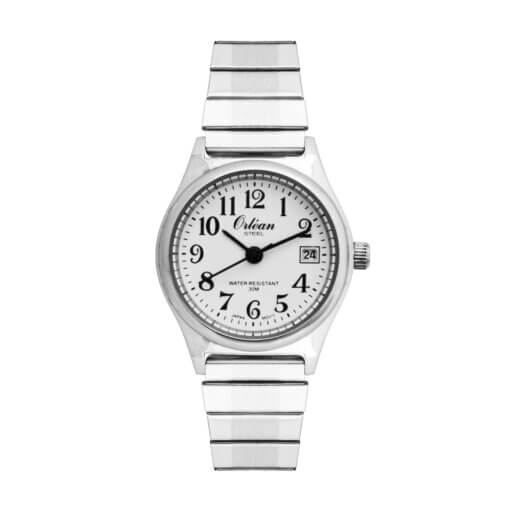 Montre Orlean acier inoxydable cadran blanc