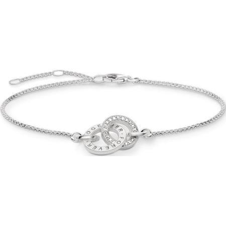 Bracelet avec deux cercles cz - A155105114L19.5 - Thomas Sabo