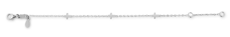 Bracelet croix, or blanc - 4044B - Exclusivités