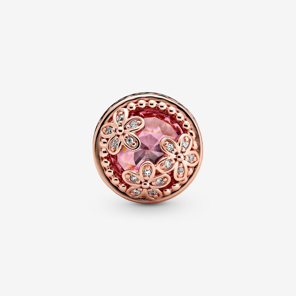 Bille marguerite rose scintillante, cz - 782055C01 - Pandora