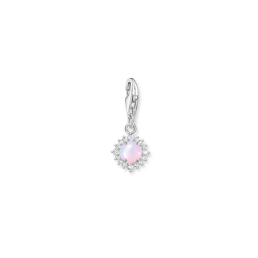 Pendentif charme pierre opale rose Pendentif charme pierre opale rose