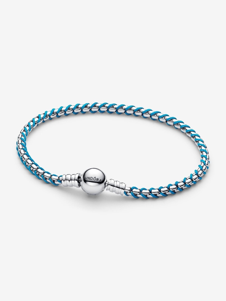Bracelet argent, corde bleue - 593816C01-17 - Pandora
