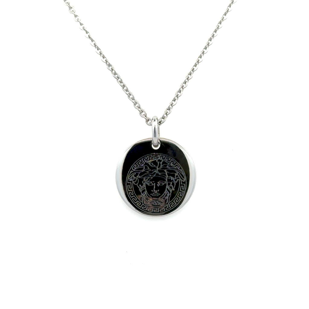 Pendentif de style Versace (Medusa), acier inoxydable