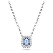 Collier métal rhodié, cristaux blancs/bleu - 5640289 - Swarovski