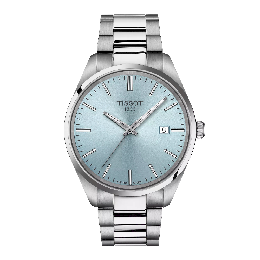 Montre PR 100, acier inoxydable, fond bleu pâle - T150.410.11.351.00 - Tissot