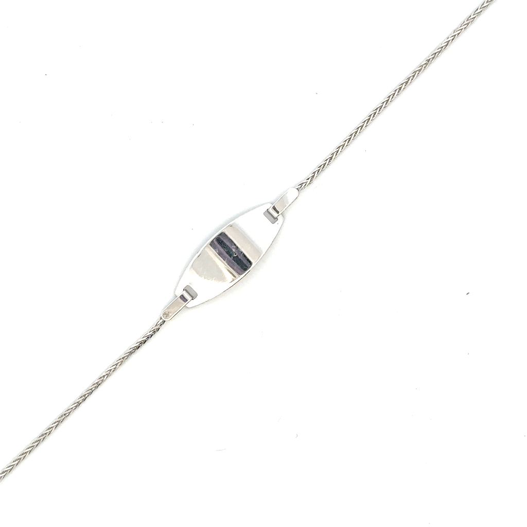Bracelet d'identité, or blanc - 4048B - Exclusivités