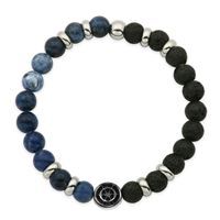 Bracelet acier lava lapis lazuli 8.5 po Bracelet acier lava lapis lazuli 8.5 po