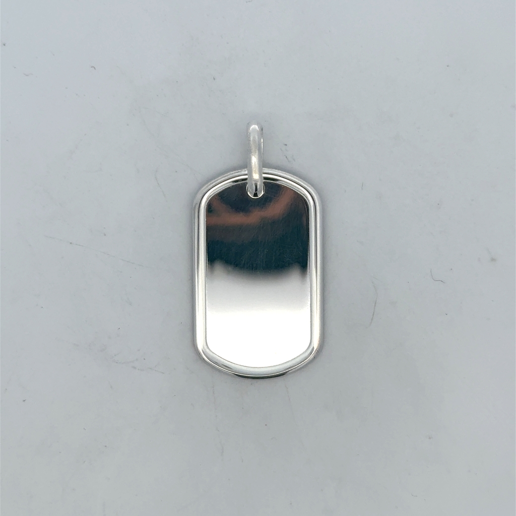 Pendentif plaque, argent