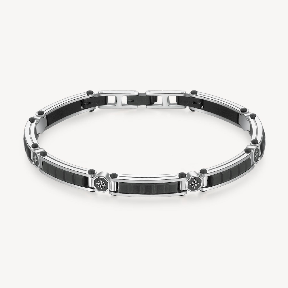 Bracelet acier inoxydable 2 tons (blanc/noir) - BBC11 - Brosway Italia