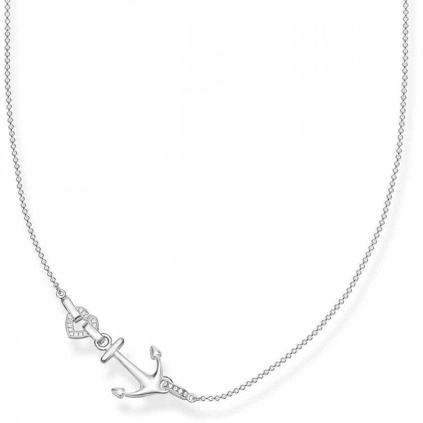 Collier ancre avec coeur - KE185105114L45V - Thomas Sabo