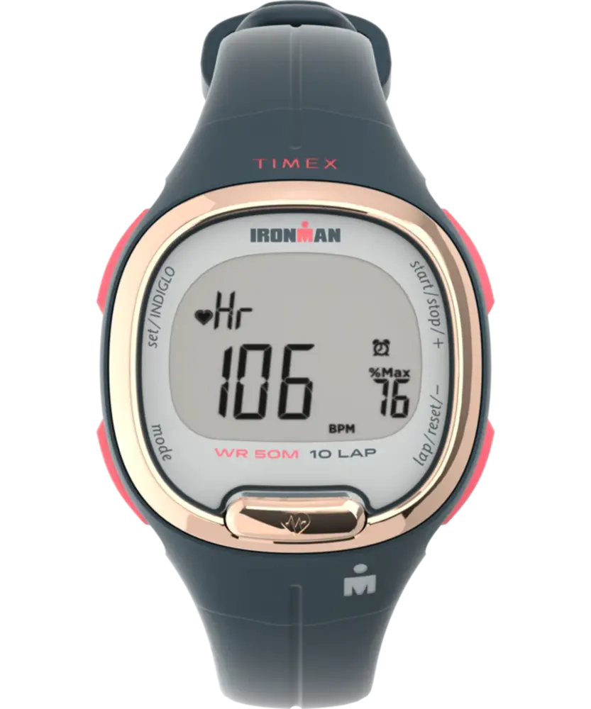 Montre ironman transit digital, silicone gris, acier rosé - TW5M48200GP - Timex