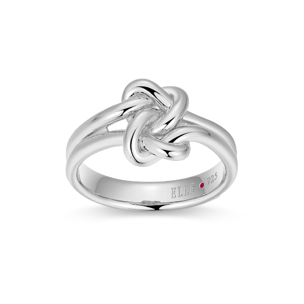 Bague noeud éternel, argent rhodié