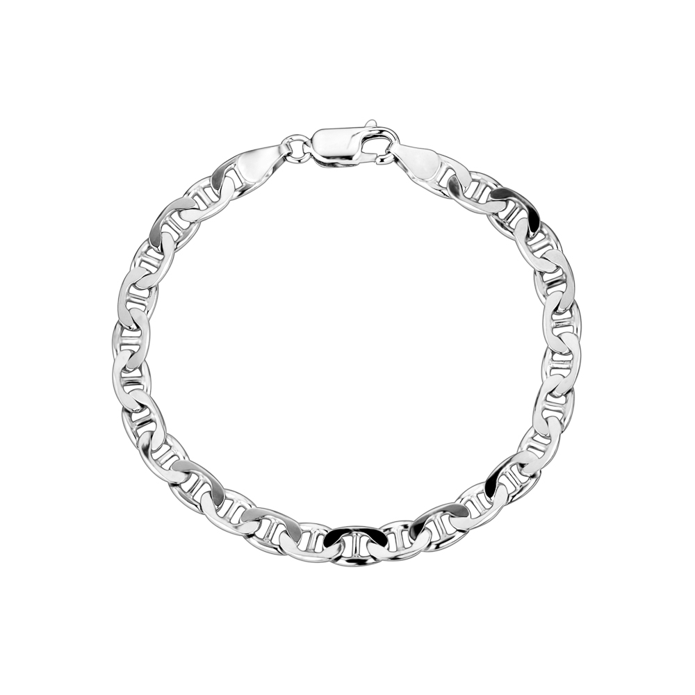 Bracelet maille marine en argent pour homme