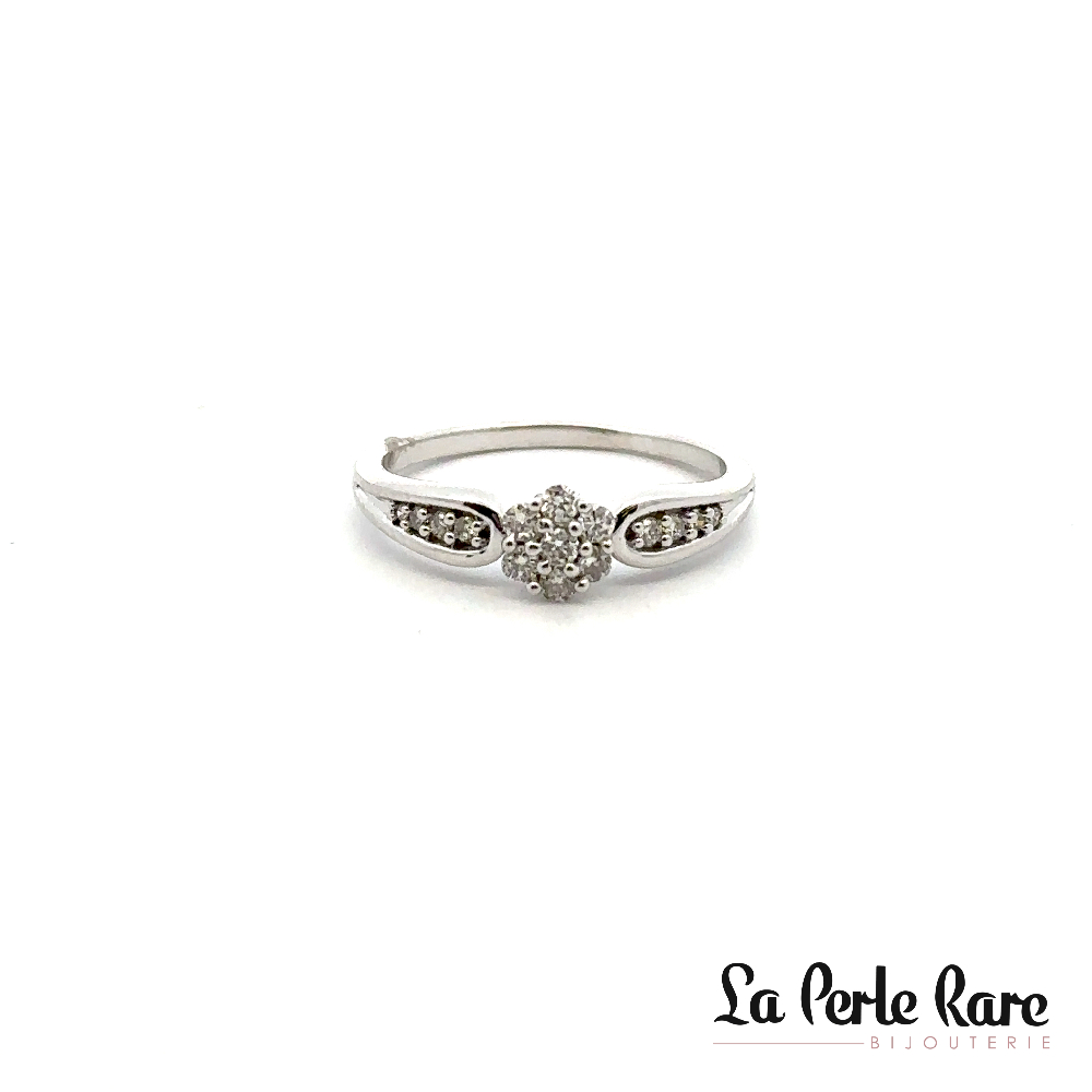 Bague or blanc 10 carats, 20 points de diamants total - SKR43226-20 - Exclusivités