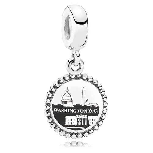 Washington DC charm, silver