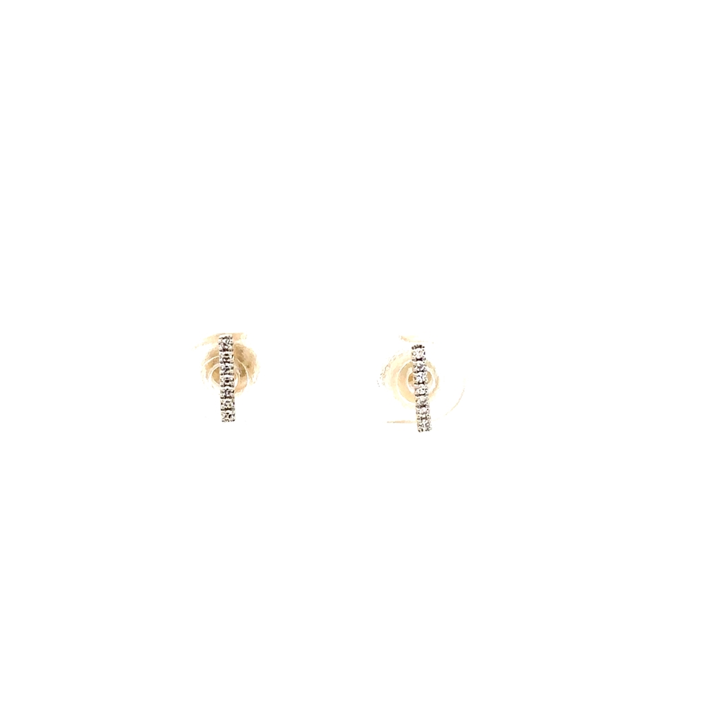 Boucles d'oreilles fixes vissées, or jaune 10 carats, 5 points de diamant de laboratoire total, VS/EF, certificat - LGE46499-05 - Exclusivités