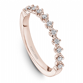 Démonstrateur jonc argent rosé, zircons - S192-01RB - Crown Ring