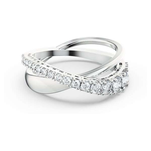 Bague Hyperbola Swarovski pour femme, métal rhodié, grandeur 52 Bague Hyperbola Swarovski pour femme, métal rhodié, grandeur 52