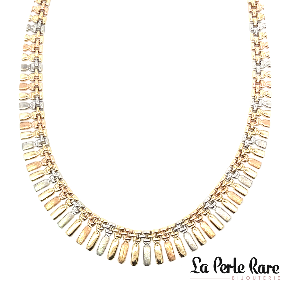 Collier or 3 tons (jaune/blanc/rose) - LPR-1671-17 - Exclusivités