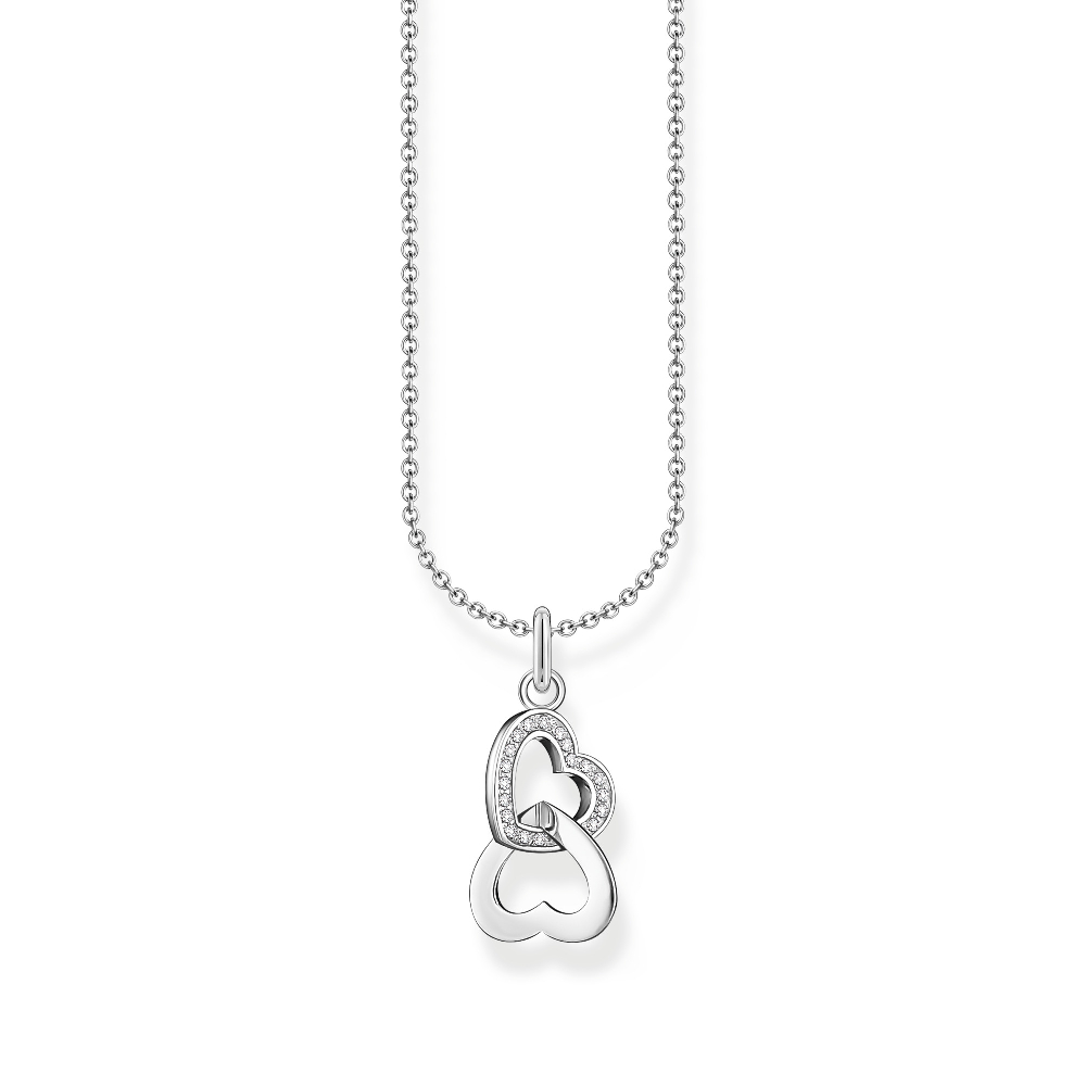 Pendentif coeurs entrelacés, argent, zircons incolores - KE2267-051-14-L45V - Thomas Sabo