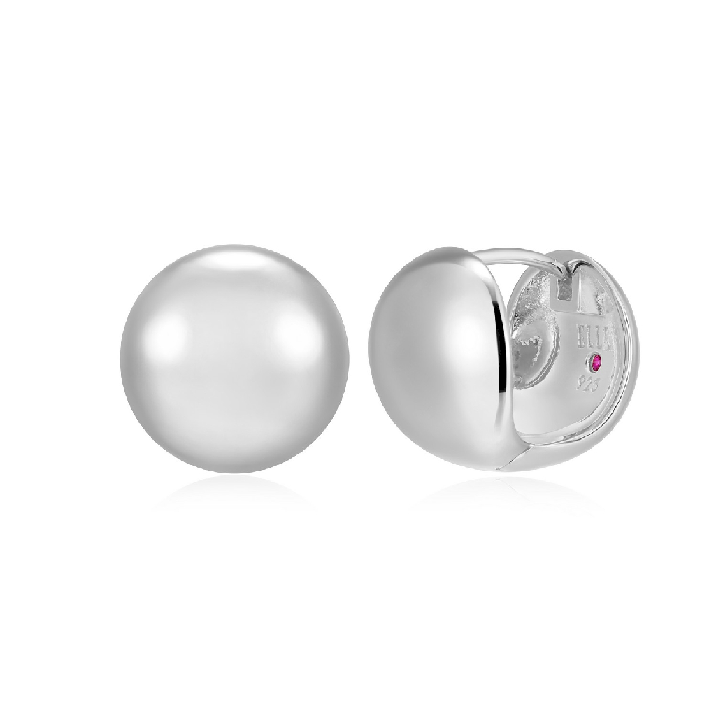 Anneaux de type huggies argent rhodié - R2LCU9A09N - Elle