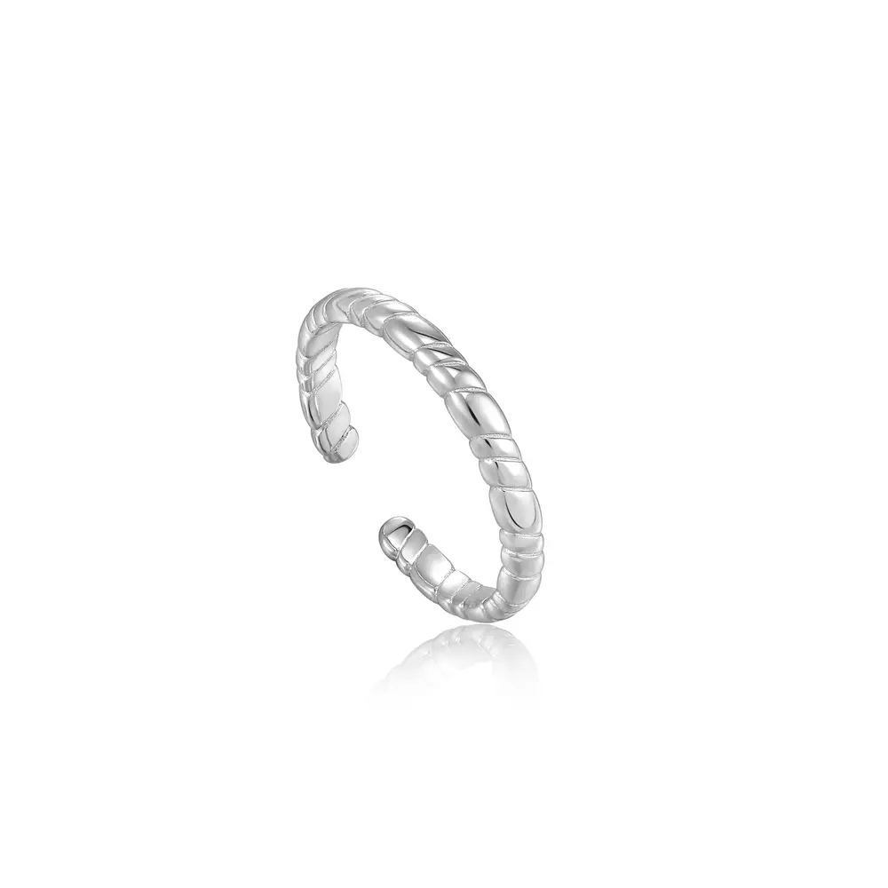 Bague ajustable argent rhodié - R038-01H - Ania Haie