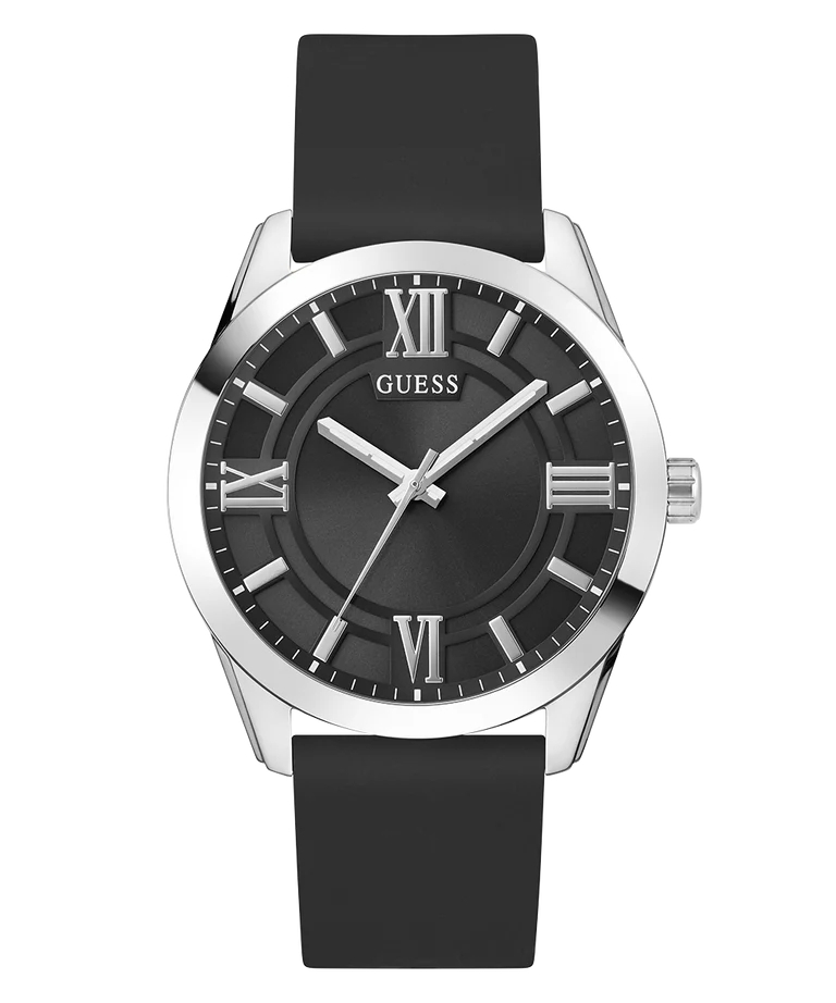 Montre silicone noir, acier inoxydable, fond noir - GW0894G1 - Guess