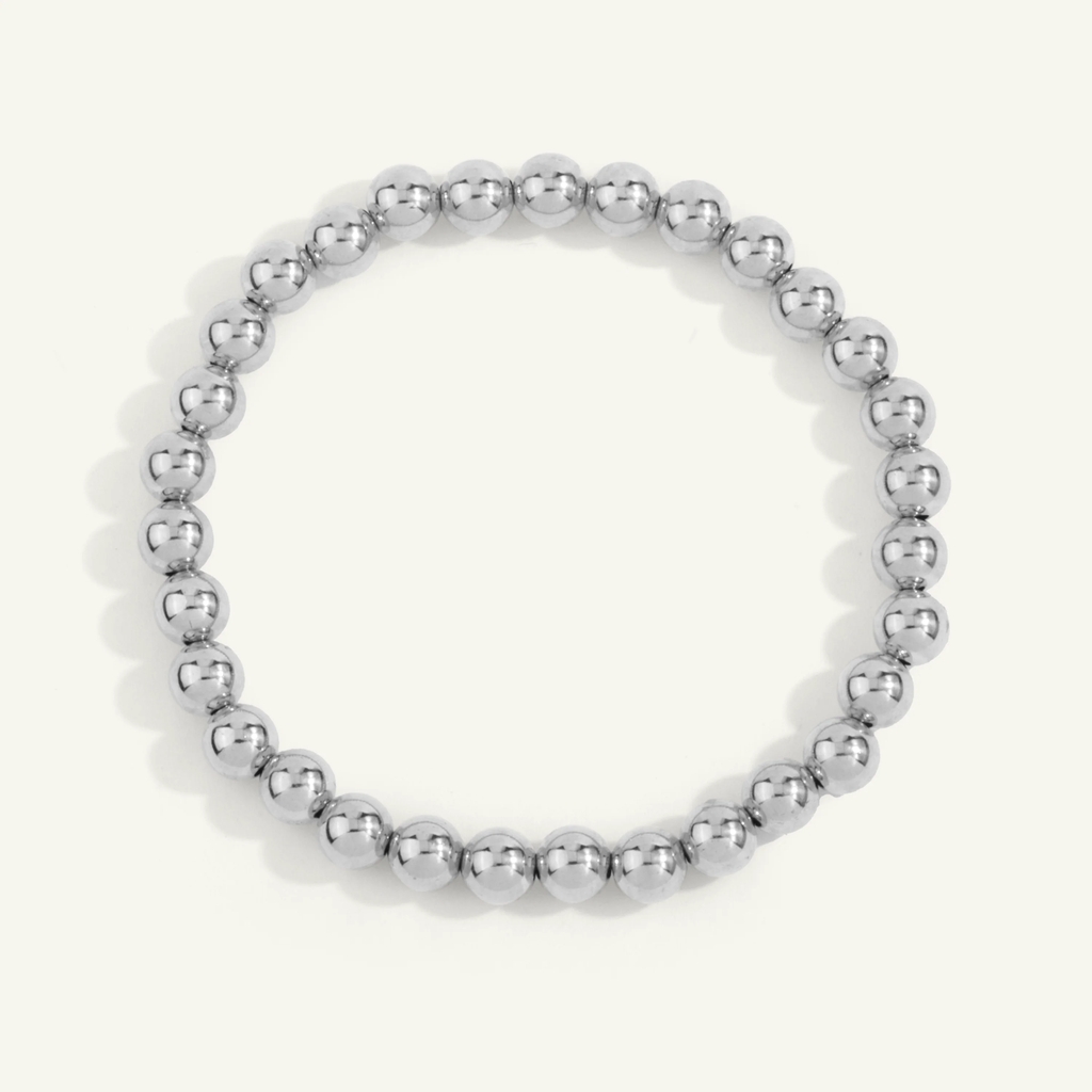 Bracelet extensible, argent, 6 millimètres