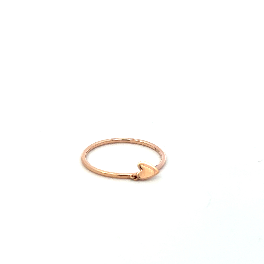 Bague coeur, or rose 14 carats, diamant de 1 point - 111588 - Majolie