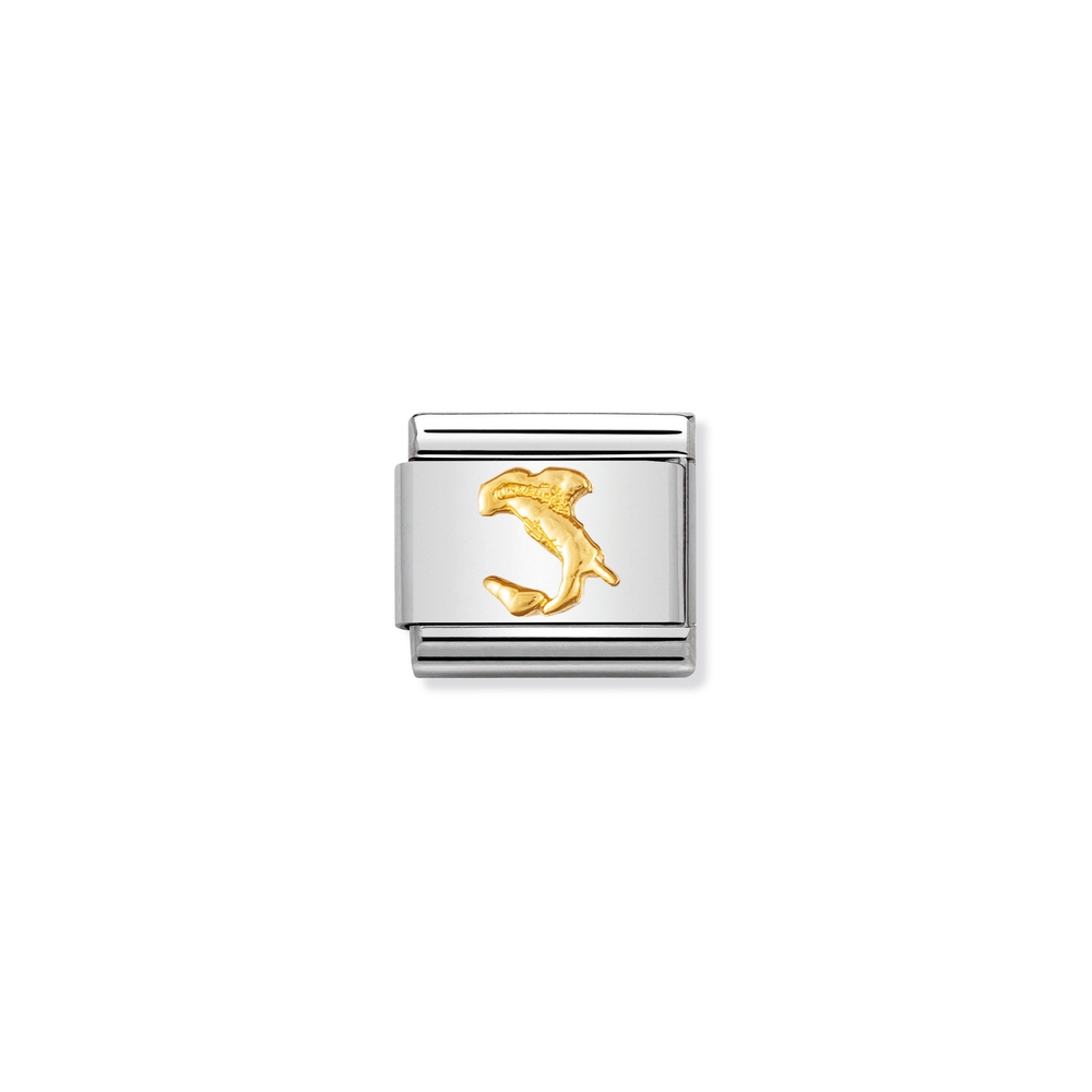 Maille classique Italie, acier inoxydable, finition or jaune 18 carats - 03012201 - NOMINATION