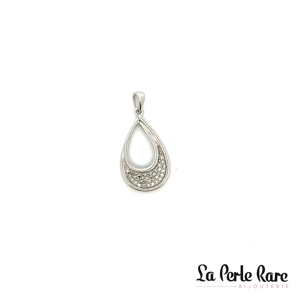 Pendentif or blanc, 10 pts dia tot - SKP30084-10NJ - Sk Diamonds