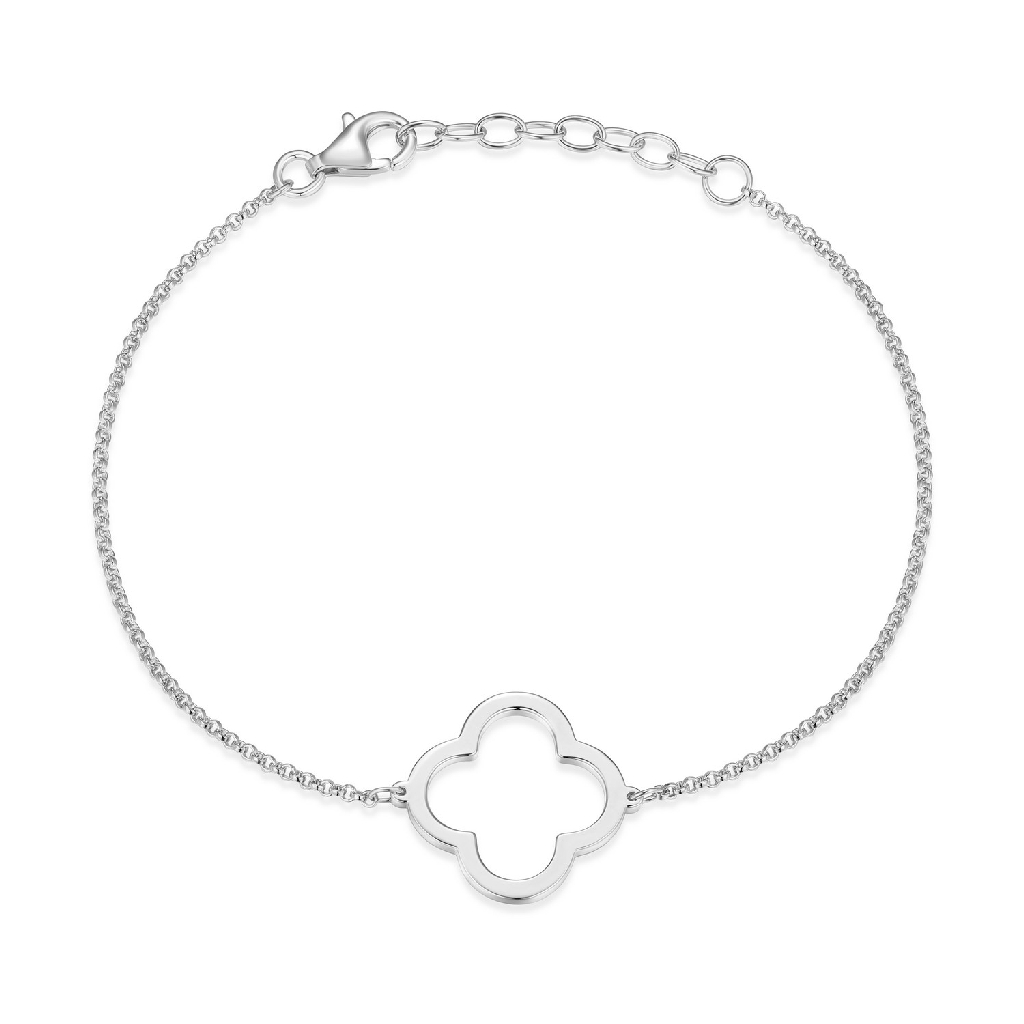Bracelet de style Van Cleef, argent rhodié - R1ADSPA04Q - Reign By Paj