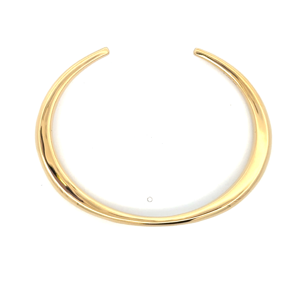 Bracelet rigide ouvert torsadé, métal unique plaqué d'or 14 carats - 563869C00-2 - Pandora