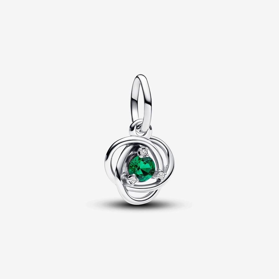 Bille cercle éternel, argent, cristal vert, zircons - 793125C05 - Pandora