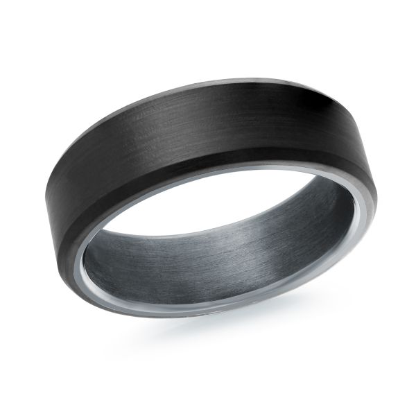 Jonc tantalum 2 tons (noir/blanc) - TANT-023-7 - Malo